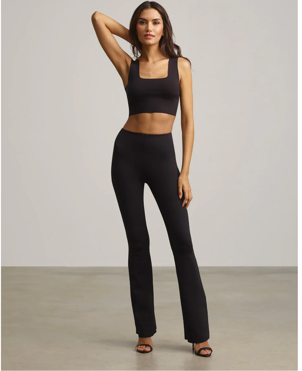 COMMANDO NWT Neoprene Flare Leggings in Black // XS